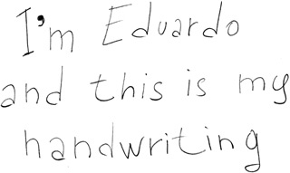 Eduardo Manso's handwriting