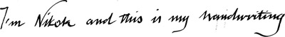 Nikola Djurek's handwriting