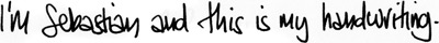 Sebastian Lester's handwriting